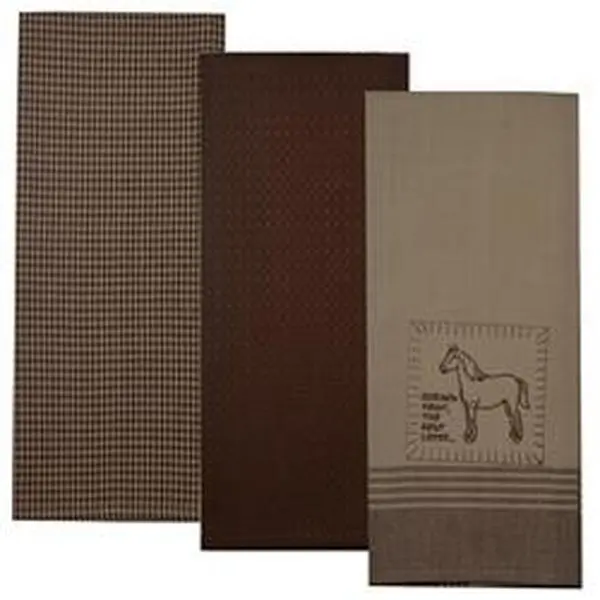 Dunroven House R850-106 Horse Farm Animal Applique Patch, Brown - Set of 3