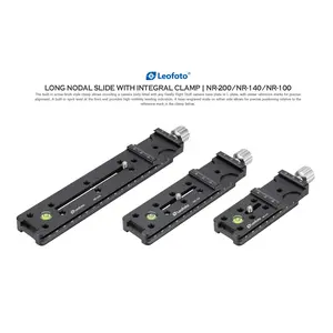 Leofoto NR-100mm /NR-140mm /NR-200mm Long Nodal Slide with Clamp