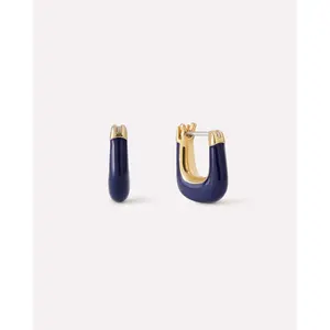 Huggie Earrings - Dakota Mini Navy