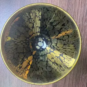 Luxury Golden Oil Spot Jianzhan Teacup Exquisite Ceramic Tea Cup Elegant Design & Durable Craftsmanship for Tea Enthusiasts