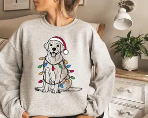 Festive Labrador Xmas Sweatshirt, Santa Lab Dog Sweater, Christmas Labrador, Labrador Lover Gift - Labrador Retriever Sweater
