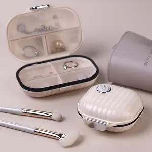 7-Day Pill Organizer On-the-Go, Travel-Friendly Leak-Proof Mini Shell Storage - Sealed Box for Pills & Tiny Jewelry, Ideal for Outdoor Trips & Daily Use