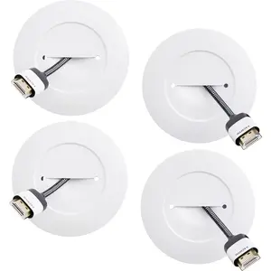 TV Cord Hider for Wall Mounted TV 4 Pack -  Management Kit  TV Wires - Includes 2 Pass Throughs, Locking Brackets, and Hole  Drill Attachment (White)
