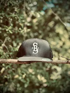 Branded Trucker Hat – High‑Profile Mesh Snapback with SBC Logo | Southbound Supply Co.