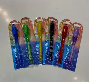 Invisible Ink Pen w UV Light- Assorted