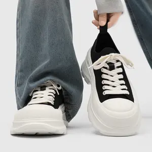 Men's Big-Head Canvas Footwear - Chunky Sole Trainer for Commute & Daily Wear, Including Gym-to-Street, Mod, High-Profile Styles
