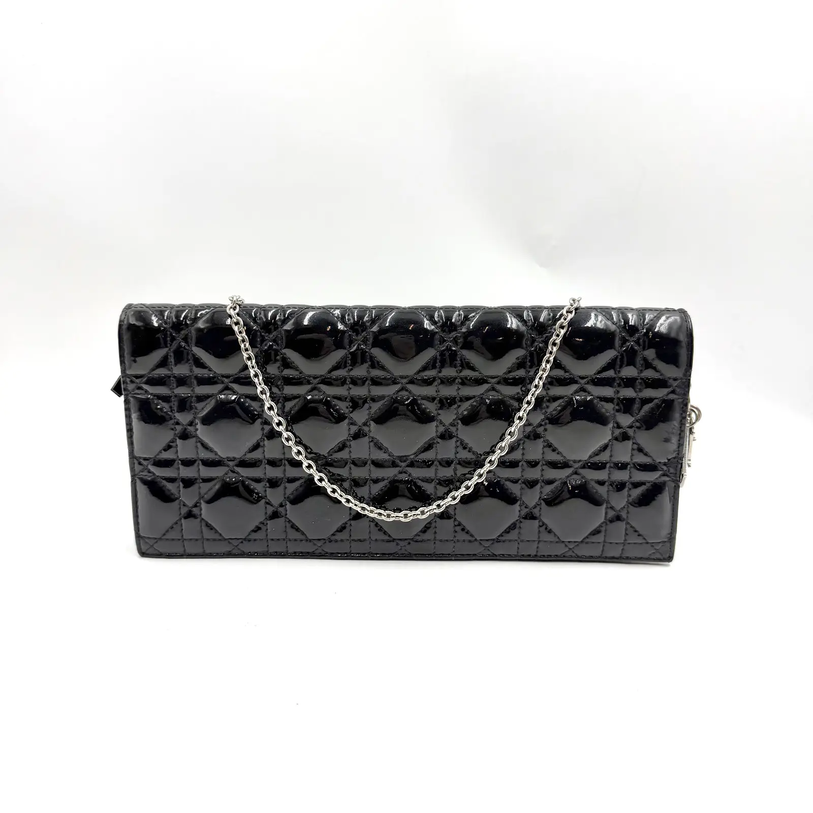 Pre-owned Dior AS SHOWN Clutches & Wristlets HZ 3183 Christian Dior's Lady long chain clutch bag. 26.04.12