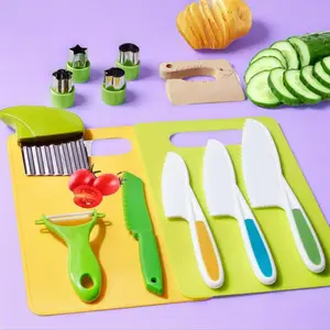 28PCS/13PCS Toddler Play Kitchen Toys for Kids -Safe Kids Kitchen Set for Real Cooking Cutting Board Crinkle Cutters kids  grill  set  Montessori Toddler Kitchen Knife Set  yee  am  mk  educational  toy