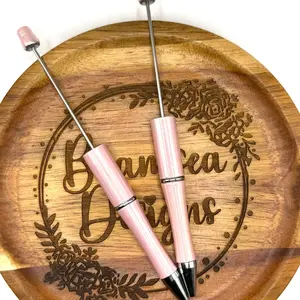 Opal Pink UV Beadable Pens Set of 2 / Pens for Beads