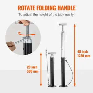 VEVOR RV Slide Out Support Jacks, 5000 lbs Capacity Each Slide Out Stabilizer, Adjusts from 20-48 Camper Slide Out Support Jacks, Heavy-duty Slideout Stabilizers for RV, Camper and Travel Trailer