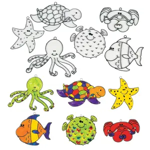 Bulk 96 Pc. Under the Sea Creature Plastic Suncatchers