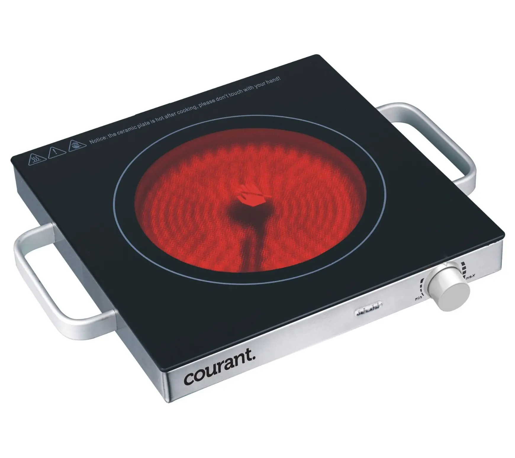 Courant 1500W Ceramic Glass Cooktop - StainlessSteel Courant 1500W Ceramic Glass Cooktop - StainlessSteel