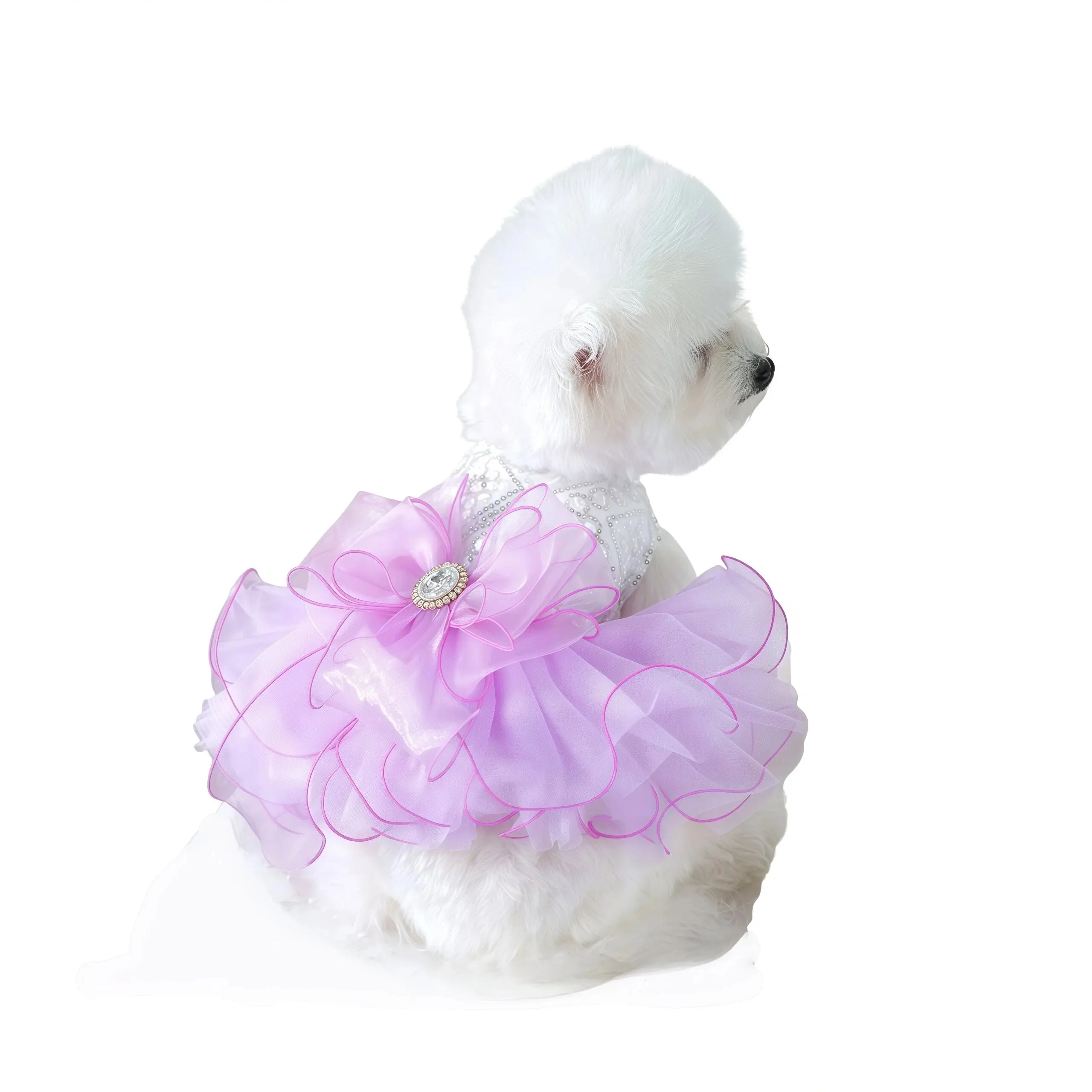 Spring & Summer Pet Wedding Dress for Dogs & Cats Dreamy Fairy Style Outfit Clothes Poodle Costumes Cute Personalized