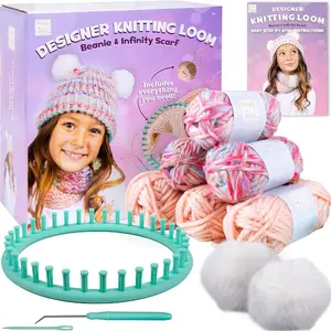 Learn to Knit Hat and Scarf Knitting Loom Kit for Kids Ages 8-12
