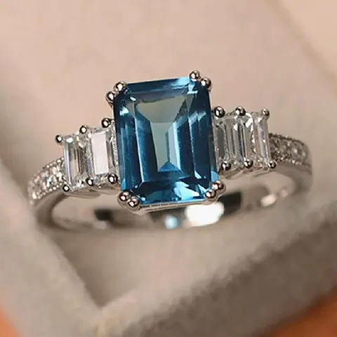 Elegant Artificial Crystal Decorated Ring, Fashion Party & Wedding Jewelry Gift for Women, Solitaire Rings for Promise Commitment Rings, Princess Rings, Sparkling Rings, Beautiful Rings, Proposal Ring