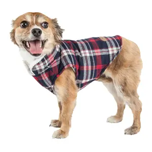 Pet Life 'Puddler' Classical Plaided Insulatedog Coat Jacket