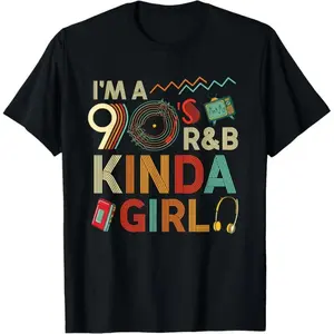 Vintage Style 90s Rhythm And Blues Inspired Graphic Tee For Women Classic Throwback Fashion Top