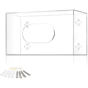 Glove Box Holder Wall Mount Glove Dispenser - Disposable Glove Holder Wall Mount Glove Station for  Gloves, Multipurpose Kitchen Gloves Holder - Includes Hanging Hardware