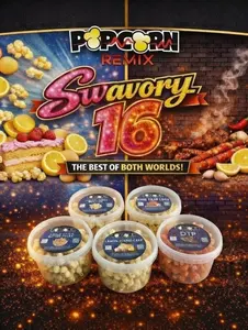 Swavory 16 — 5‑Flavor Sample Pack (16oz each) Popcorn Snack