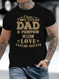 100% Cotton Men’s T-Shirt – 'Dad & Papaw' Graphic Design for Father’s Day Presents, Funny Vintage Father’s Day Gift for Stepdad, Classic Unisex Appreciation Tee, Sweatshirt, Menswear, Tops,Gift for Husband,  Unisex, Fabric, Streetwear