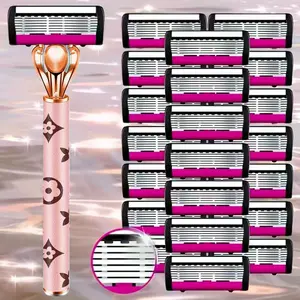 Stainless Steel Shaving Razor Set, 19-Piece Manual Shaver Kit for Men & Women, Smooth Pain-Free Hair Removal Tool