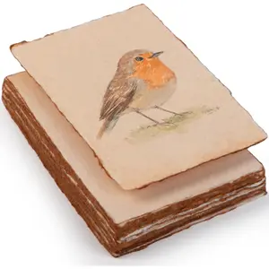 Handmade Antique Deckle Edge Blank Cards - 4"x6" Package of 50 - Mixed Media Cards for Announcements Invitations Crafts - Thick Deckled Edge Paper 150 GSM Recycled Paper