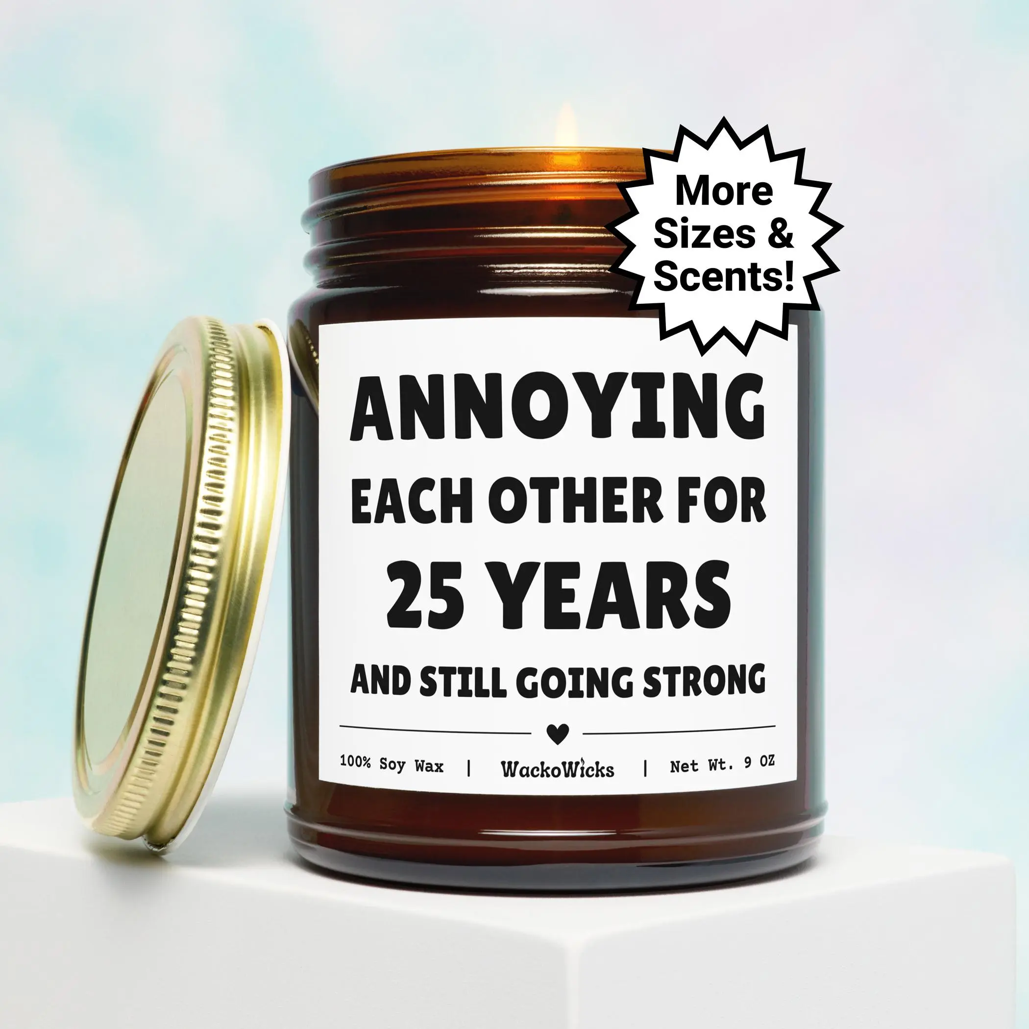 25th Anniversary Gifts, 25 Year Anniversary Soy Candle, 25 Year Anniversary Gifts, Funny 25th Anniversary Gift, Twenty-Five Year Anniversary