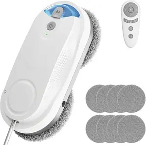 Window Cleaning Robot - Auto Glass Cleaner with Dual Water Spray, Max 3200Pa Suction, AI Path Planning & Edge Detection, Smart Remote Control for High-Rise Windows Inside & Outside, White 195 / 200 characters, Ups, Eco-Friendly