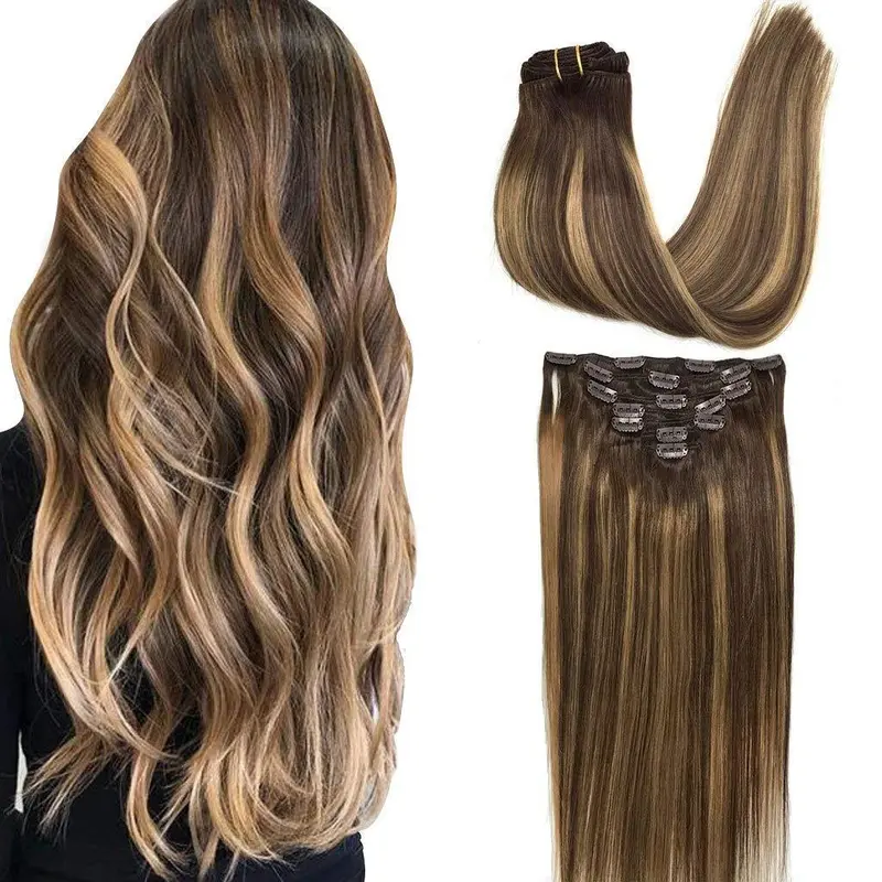 GOO GOO Hair Extensions Clip in Human Hair Natural Straight Remy Hair Easy To Style Soft Clip ins for Women  #blackfriday
