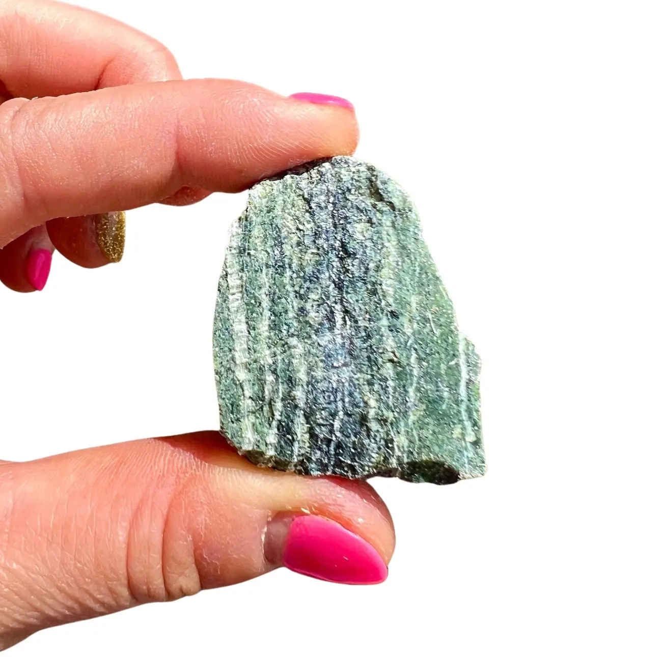 New Moon Beginnings Raw Serpentine Stone - Natural Green Color with Unique Texture