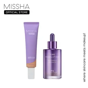 [MISSHA Official] Tiktok Exclusive Viral Serum BB + Night Repair Serum Duo | Bifida Ferment Lysate Serum-Infused BB Cream + Night Serum Combo for Anti-Aging Skin Rejuvenation, Skin Tint, Tinted Moisturizer, Makeup, Glass Skin CardiBB OGBB PurpleBB
