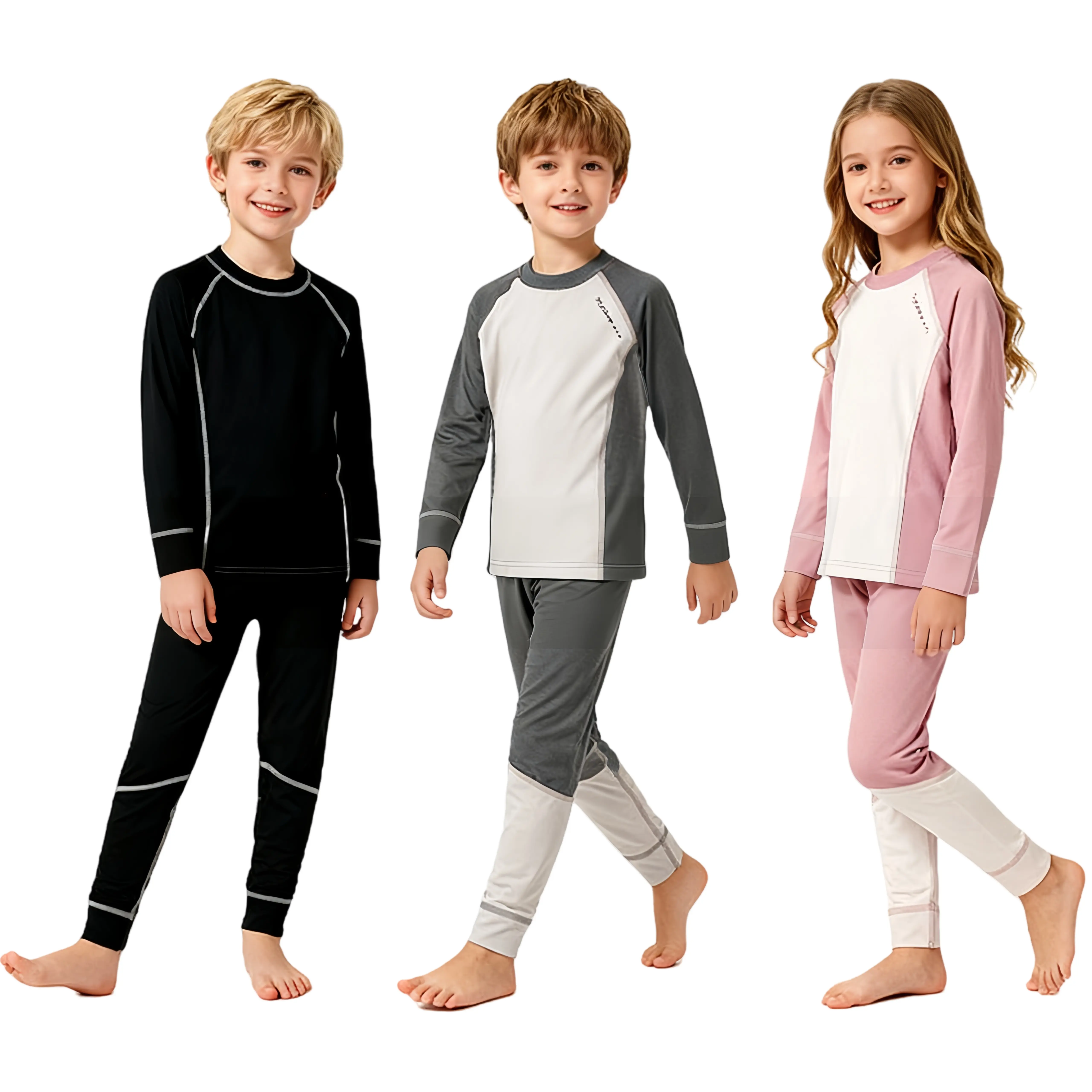 Thermal Underwear Set for Kids Toddler, Soft Pajamas for Boys Girls, Lightweight & Moisture-Wicking Base Layer, Cozy Sleepwear&Loungewear at Home, Warm Snug Long Sleeve Tee & Leggings for Winter Spring, 3T-12Y, Valentine's Day Gift,TikTokShopStockUp