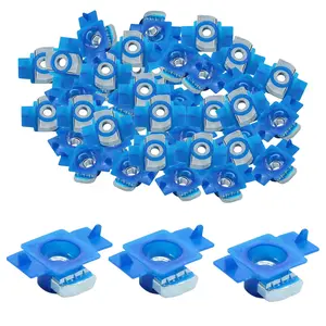 Strut  Nuts with Twist Tab 100 Packs, 3/8"-16 Thread Nut with Zinc Electroplating for Use with Unistrut Channels (3/8"-16)