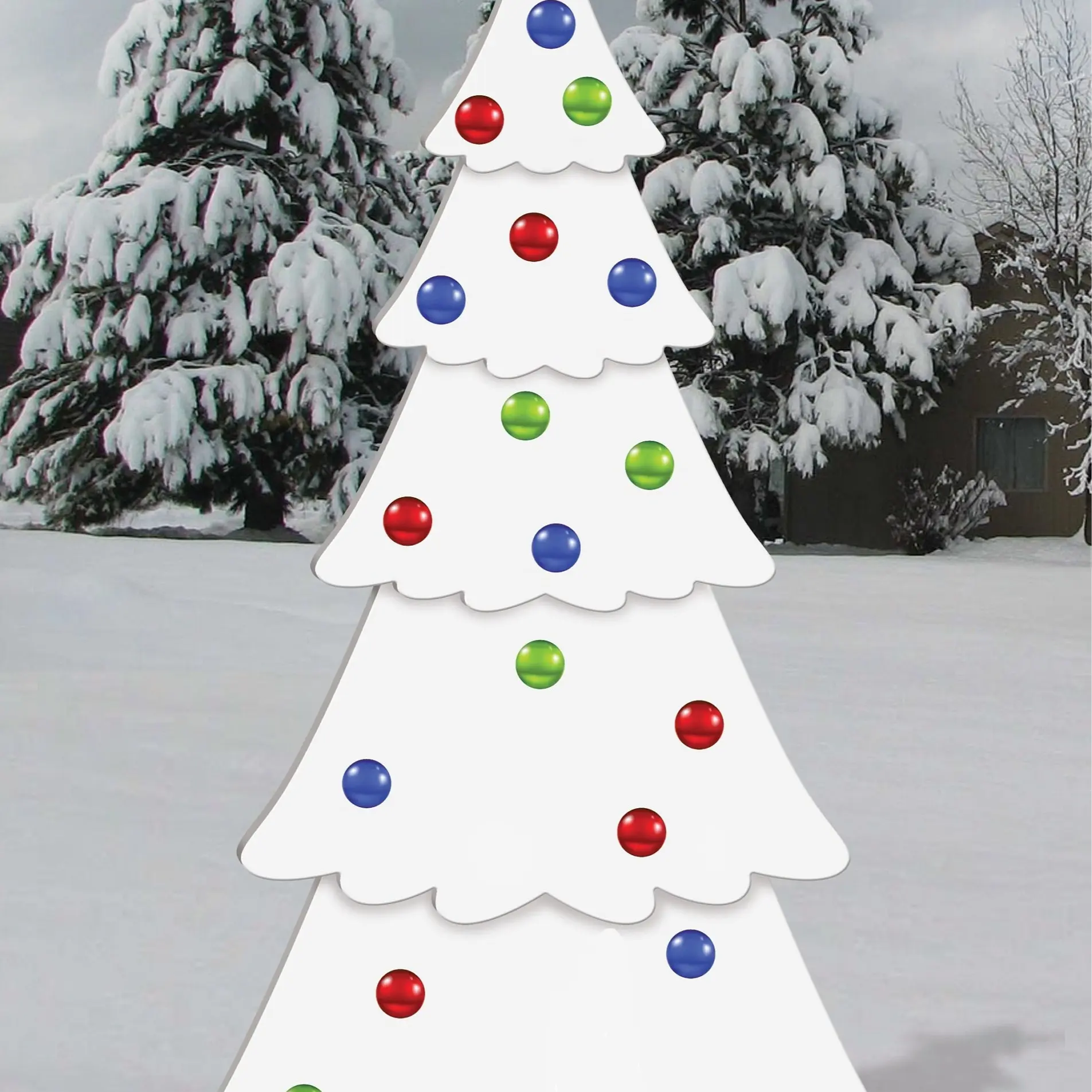 All-Weather PVC Christmas Tree - Perfect for Outdoor Decoration