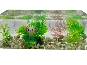 Adorable Axolotl ~ not quite ready for the real thing? Great starter for the kids, or drop in your tank for additional decor. Kids desk or locker for instant dopamine smiles.