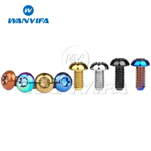 Wanyifa 12Pcs Titanium Bolt M5x10mm T25 Torx Head Screw for Bicycle Disc Brake Rotors Mountain&Road Screw