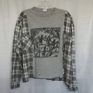 Dance with the Devil Upcycled Oversized Flannel