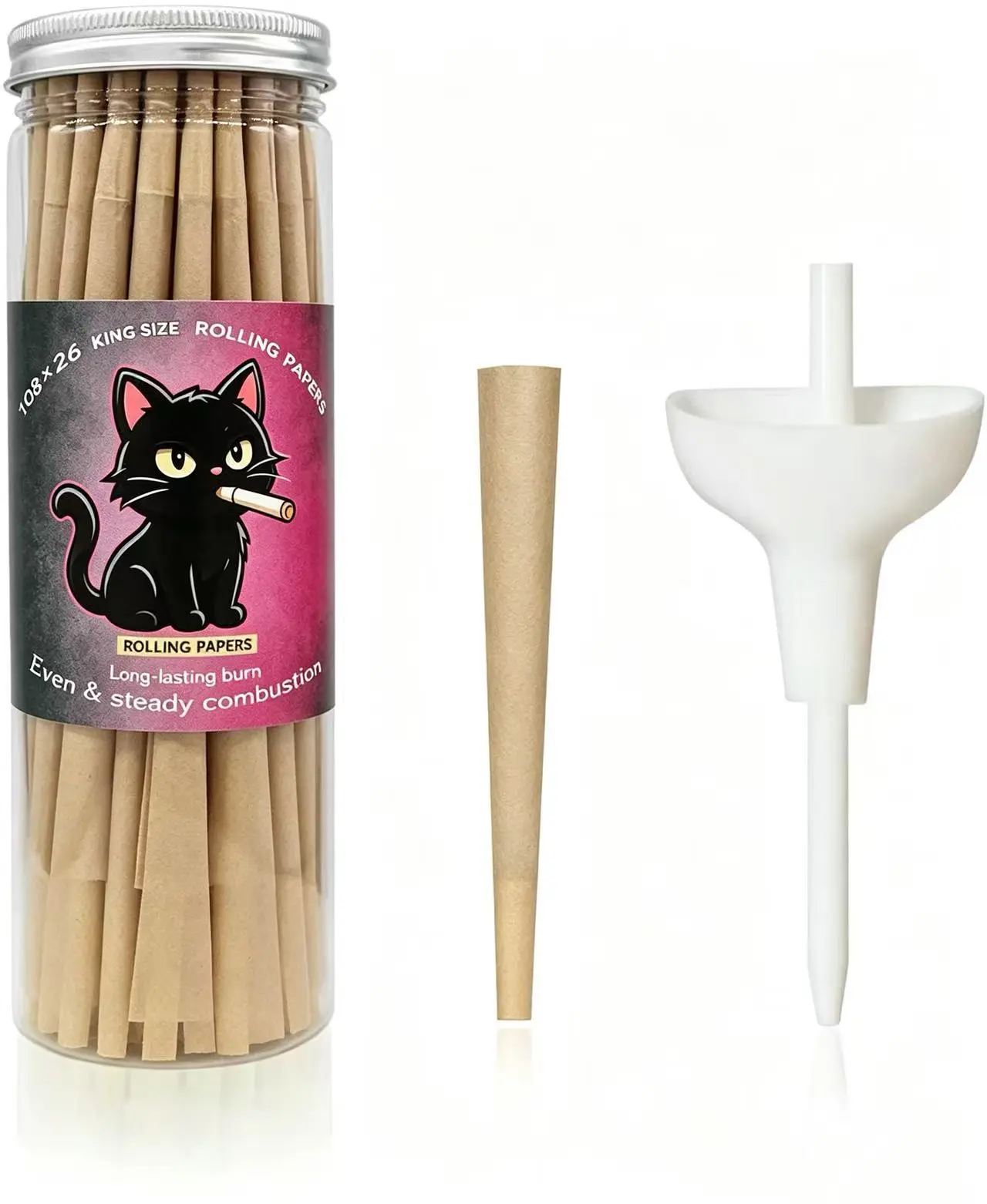 Natural Coffee Filter Cones 50 Pack With Filling Funnel