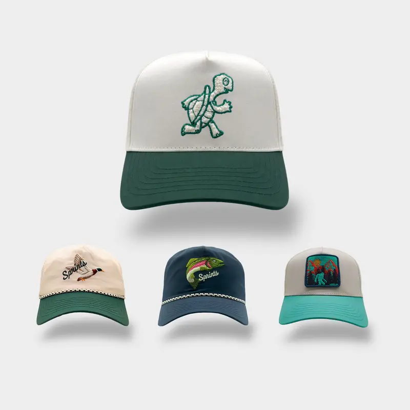 Sprints VP & EZ Rope Snapback Hats, Sports Cap, Trucker, Adjustable, Fitted, Unisex, Trendy, Vintage, Ventilation, Lightweight, Breathable, Moisture Wicking, Quick Dry, Athletic, Performance, Running, Golf, Tennis, Pickleball, Workout, Outdoor, Streetwear
