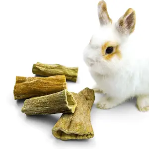 Pure Natural Papaya Stump for Rabbit Teething - Its Firm Structure Helps with Teeth Grinding, Papaya Protease Inside Aids in Digestion and Hairball Discharge, Ensures Your Rabbit's Oral and Digestive Health