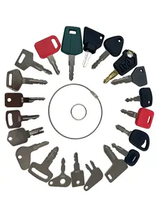 21-Piece Heavy Machinery Master Key Set for Caterpillar Komatsu Kubota Volvo Yanmar John Deere Terex Takeuchi Hyster JCB Bobcat D250JDR truck accessories