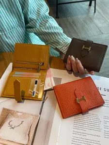 Women's Small Card Holder, New High-End Storage Bag, Genuine Leather Driver License Wallet, Car Driving Permit Case