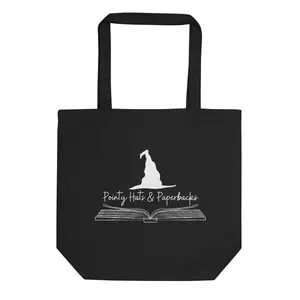 Pointy Hats and Paperbacks logo tote