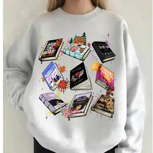 Custom Sweatshirt Of Your Favorite Books, Custom Books Collection Sweatshirt, Book Sweater, Dark Romance Sweater, I Love You Booktok Sweaters, Dark Academia Sweatshirt Book Lover Gifts Womenswear Tops Crewneck Pullover Cute Fitted