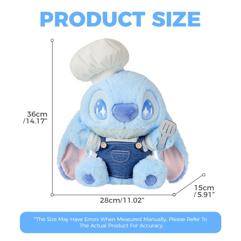 Disney Stitch Food Party Series - Chef & Steamed Bun Style Sitting Plush Figure Adorable Huggable Costume Stitch Toy Ideal Gift for Girls & Boys Shopping Holiday Christmas Gift for Friends Students Disney Stitch Food Party Series - Chef & Steamed Bun Style Sitting Plush Figure Adorable Huggable Costume Stitch Toy Ideal Gift for Girls & Boys Shopping Holiday Christmas Gift for Friends Students