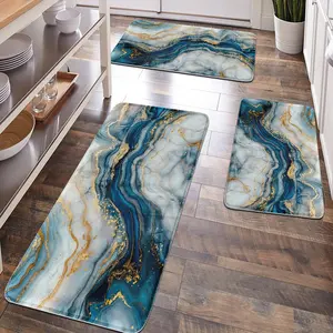 [Popular Choice]1 piece, bathroom decoration, bathroom floor mat, Bathroom Decorative Mat, bathroom anti-slip mat, kitchen floor mat, bathroom set, home decoration, watercolor pattern floor mat, luxurious and simple theme decoration. marble