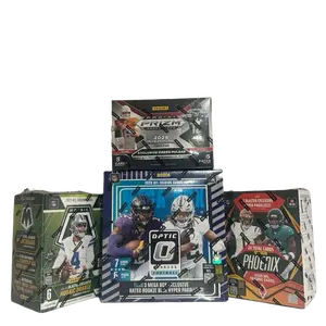 (764) 4 box  PICK YOUR TEAM football sports cards breaks!!!!!!! 4 - 2025 boxes including (1x) Optic MEGA box (1x) Phoenix blaster box. (1x) Prizm draft picks blaster box.  (1x) mosaic blaster BOX!!