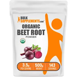 BulkSupplements - Organic Beet Root Powder - Energy Boost - Heart Health - 500g - 3.5g per Serving