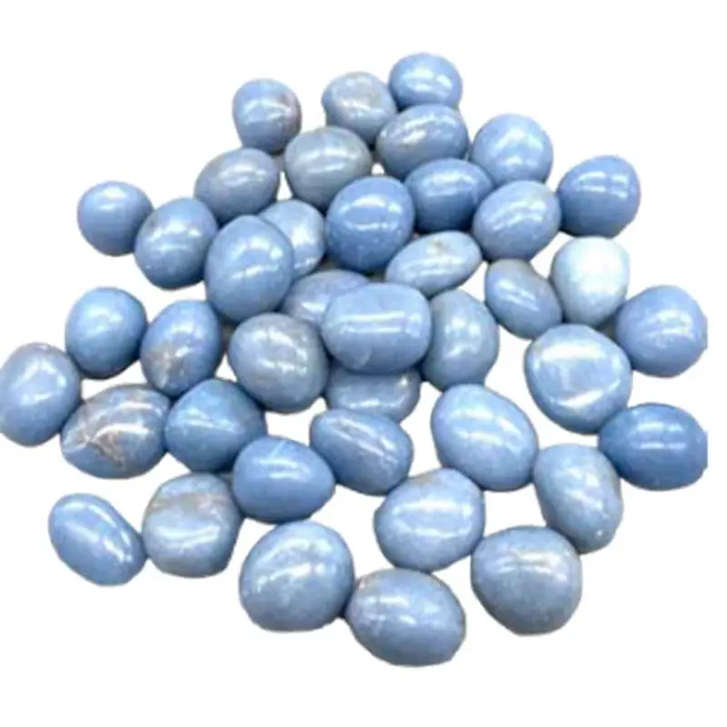 Angelite Tumbled Stones 1 lb — Bulk Angel Communication Crystal