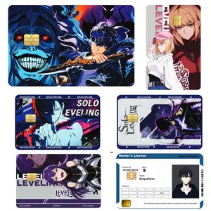 Solo Leveling Inspired Premium Vinyl Credit Card Sticker, Anime Card Skin Cover, Waterproof Wallet Decor Gift for Anime Collectors
